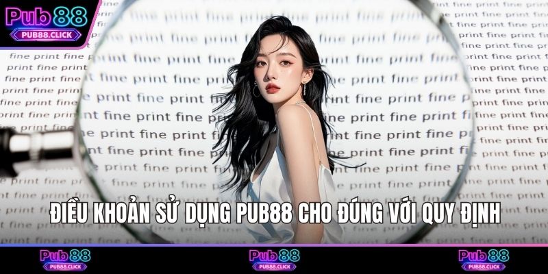 Điều khoản sử dụng Pub88 cho đúng với quy định