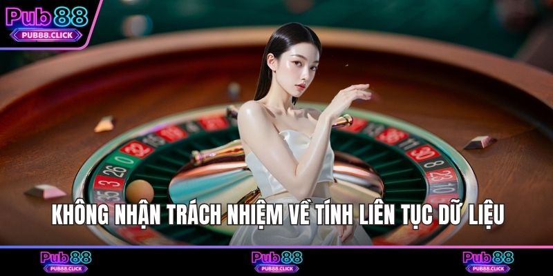 Không nhận trách nhiệm về tính liên tục dữ liệu