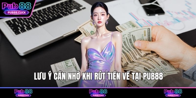 Lưu ý cần nhớ khi rút tiền về tại Pub88